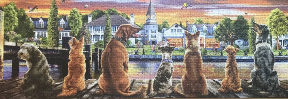 Dogs On The Quay Panorama - Educa puzzle collectible [Barcode 8412668176898] - Main Image 3