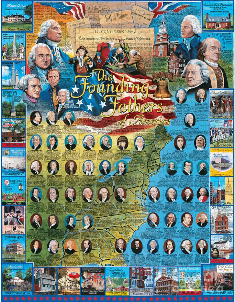 The Founding Fathers of America-MD(-3)Nancy? - White Mountain Puzzles puzzle collectible [Barcode 724819249565] - Main Image 2