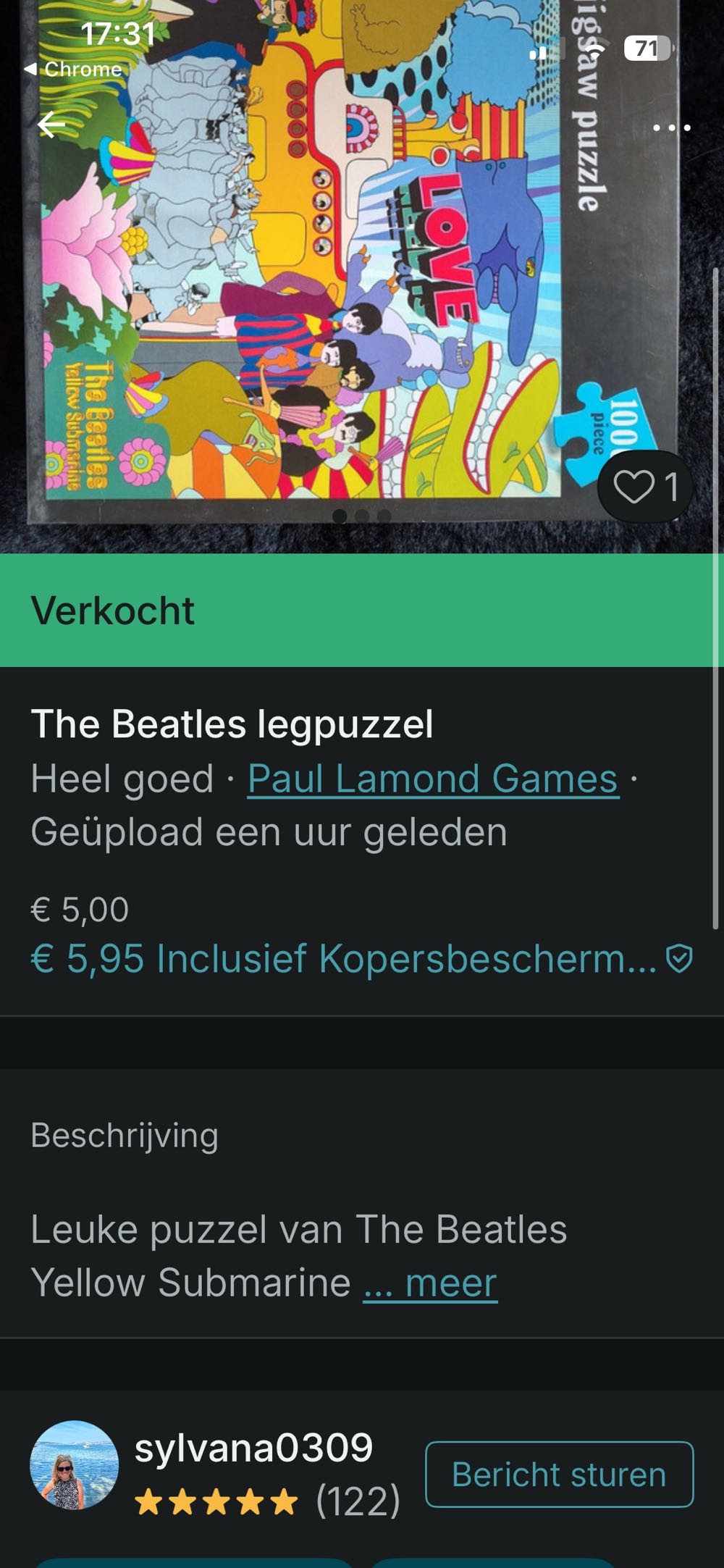 The Beatles: Yellow Submarine - Paul Lamond Games puzzle collectible [Barcode 5012822055552] - Main Image 4