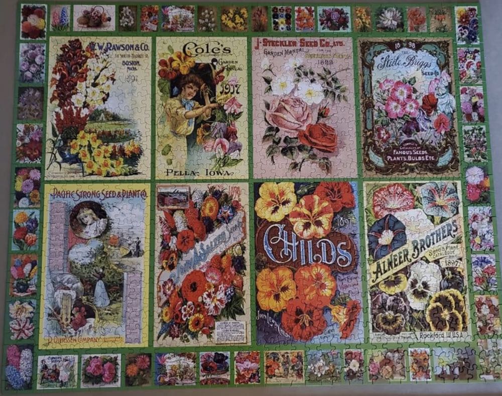 Garden Flowers - White Mountain Puzzles puzzle collectible [Barcode 724819265275] - Main Image 3