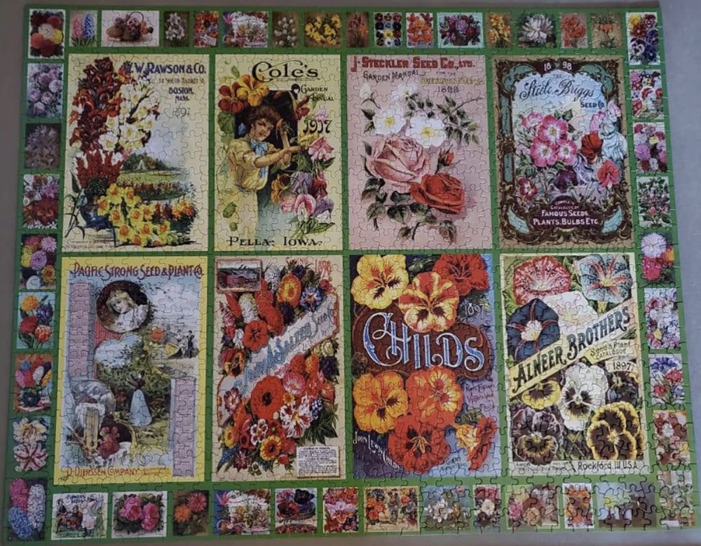 Garden Flowers - White Mountain Puzzles puzzle collectible [Barcode 724819265275] - Main Image 4