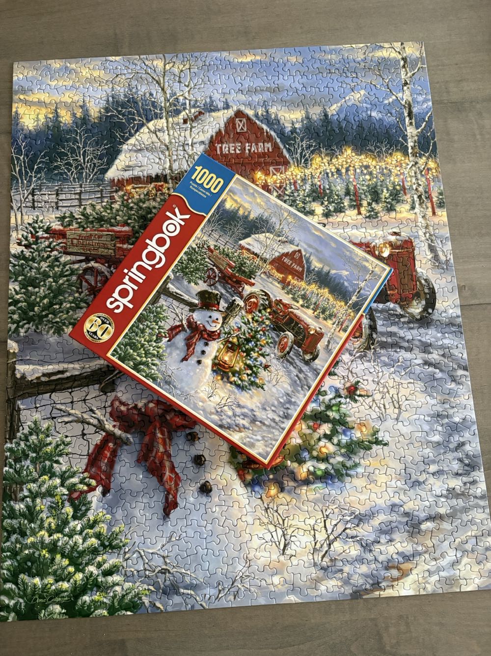 Christmas Tree Farm - Springbok puzzle collectible [Barcode 091683108855] - Main Image 3