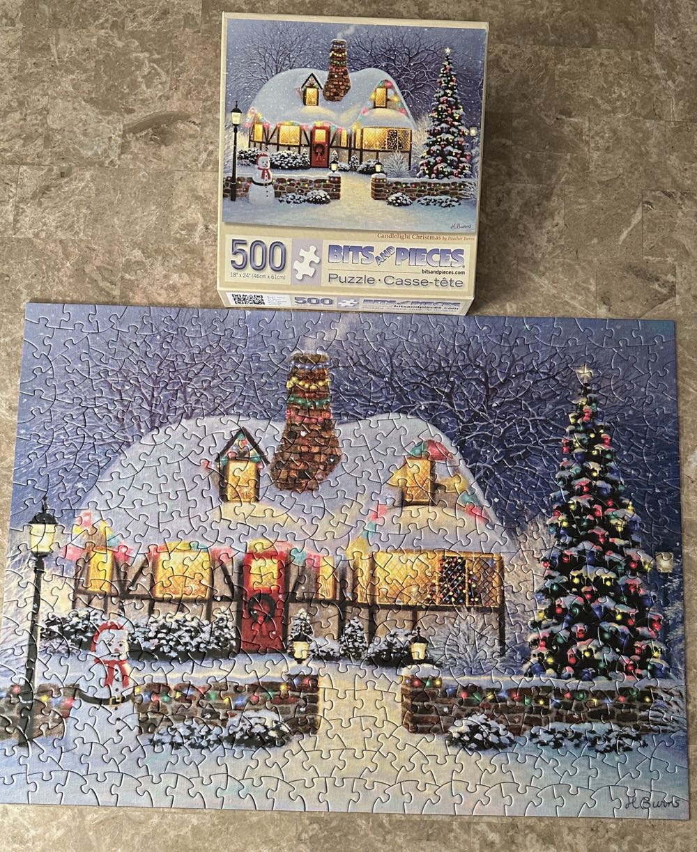 Candlelight Christmas - Bits And Pieces puzzle collectible [Barcode 192949056962] - Main Image 2