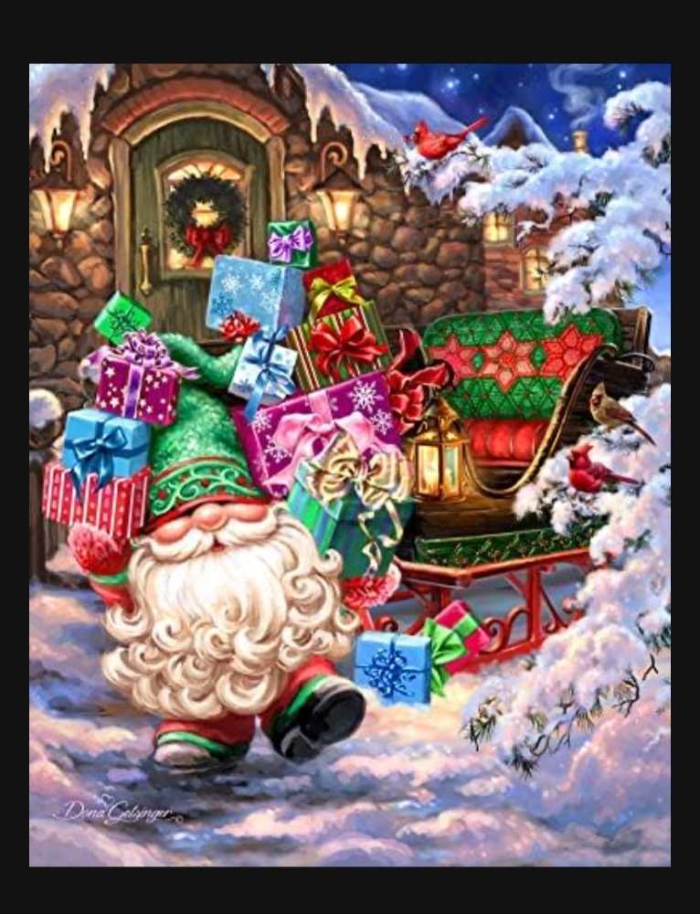 Filling The Sleigh - Springbok puzzle collectible [Barcode 091683016303] - Main Image 2