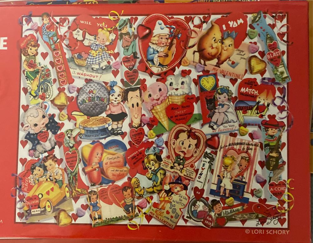 Valentine Card Collage - SunsOut puzzle collectible [Barcode 796780351479] - Main Image 4