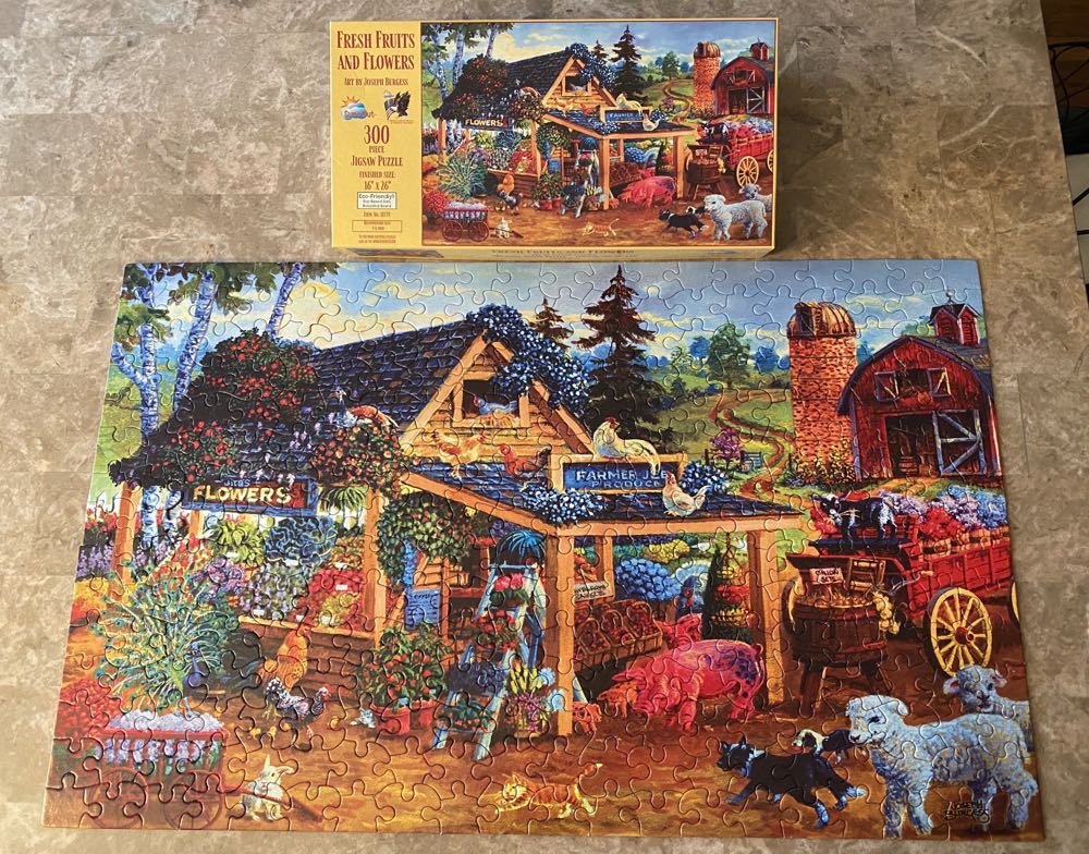 Fresh Fruits And Flowers - SunsOut puzzle collectible [Barcode 796780387782] - Main Image 2