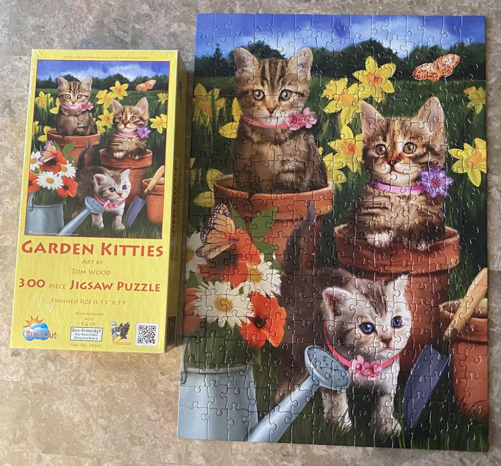 Garden Kitties - SunsOut puzzle collectible [Barcode 796780286658] - Main Image 2