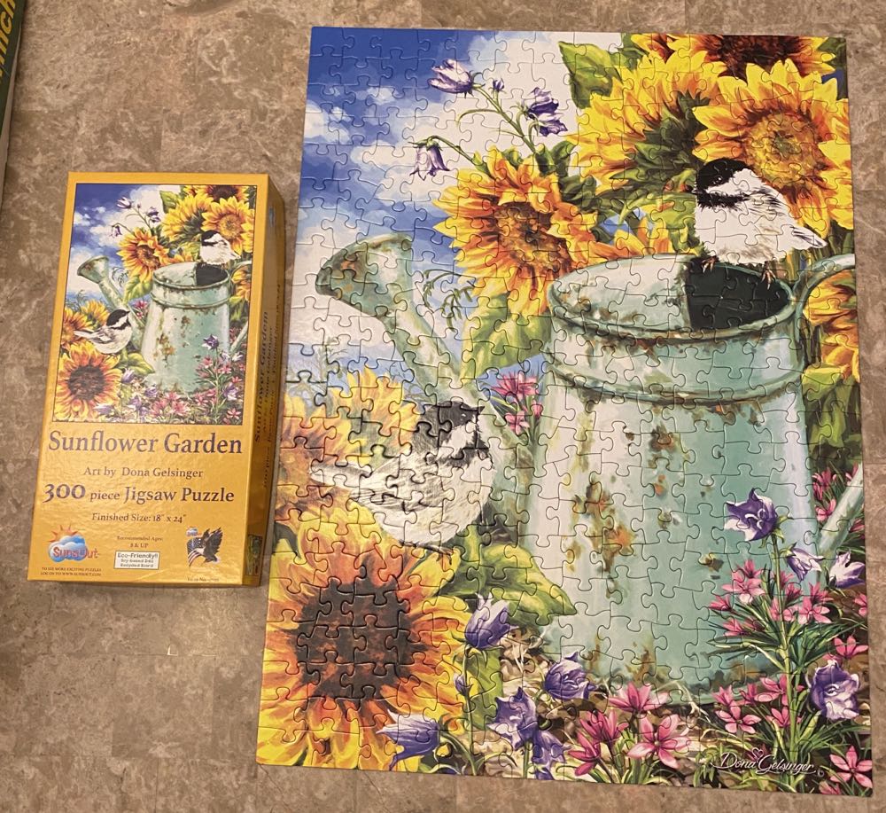 Sunflower Garden - SunsOut puzzle collectible [Barcode 796780571266] - Main Image 2