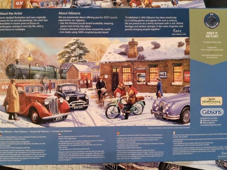 Christmas Eve At The Station - Gibsons puzzle collectible [Barcode 5012269040517] - Main Image 4