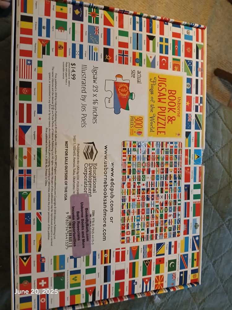 Flags Of The World - Usborne puzzle collectible [Barcode 9780794544133] - Main Image 2