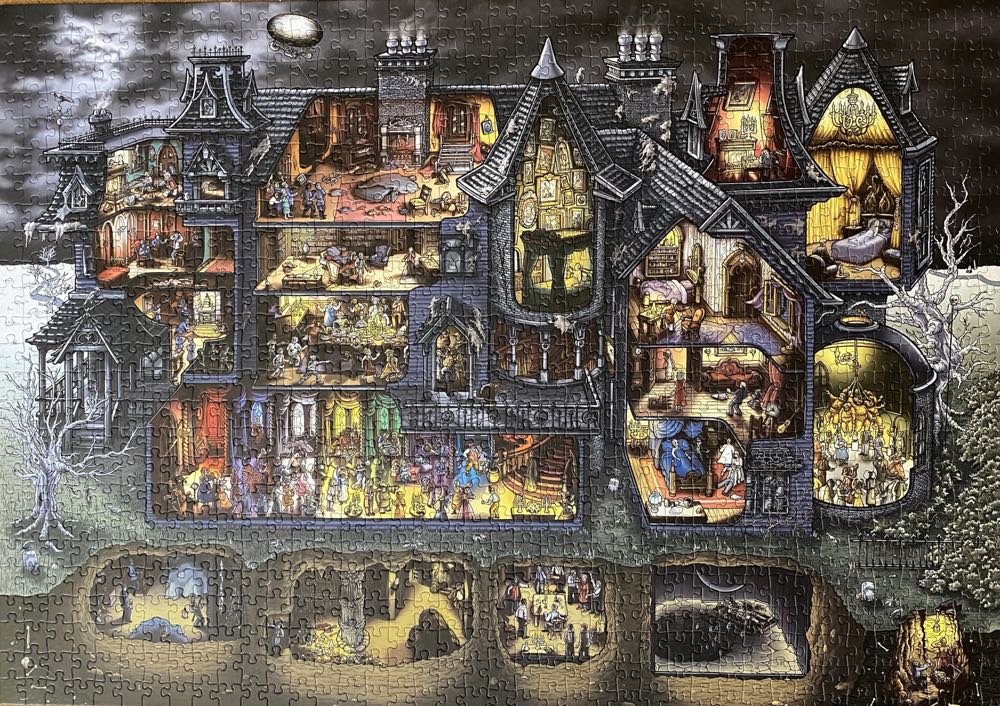 Edgar A. Poe’s Macabre Mansion - Carden Illustration puzzle collectible [Barcode 021081033572] - Main Image 3