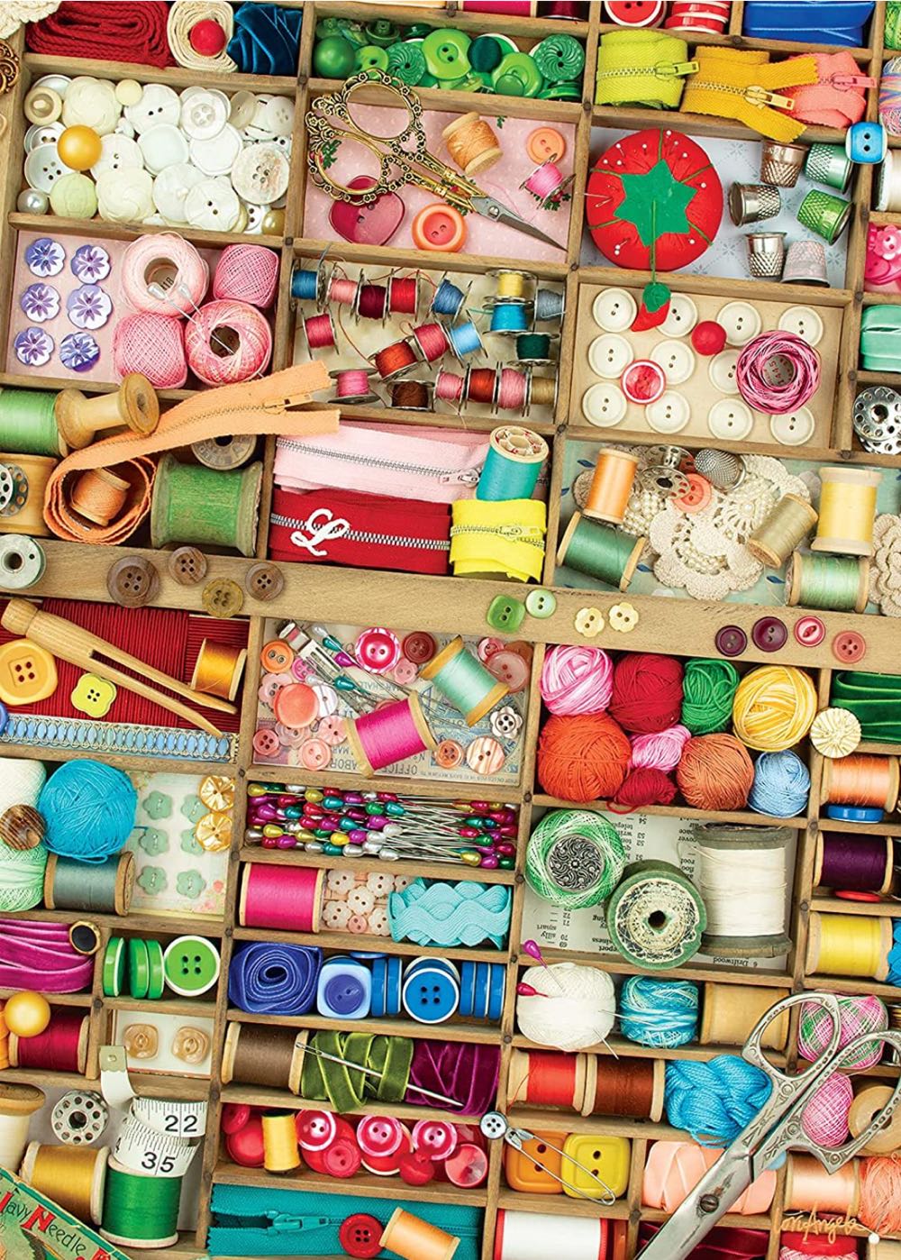 Vintage Sewing Box - Colorcraft puzzle collectible [Barcode 850019417968] - Main Image 2