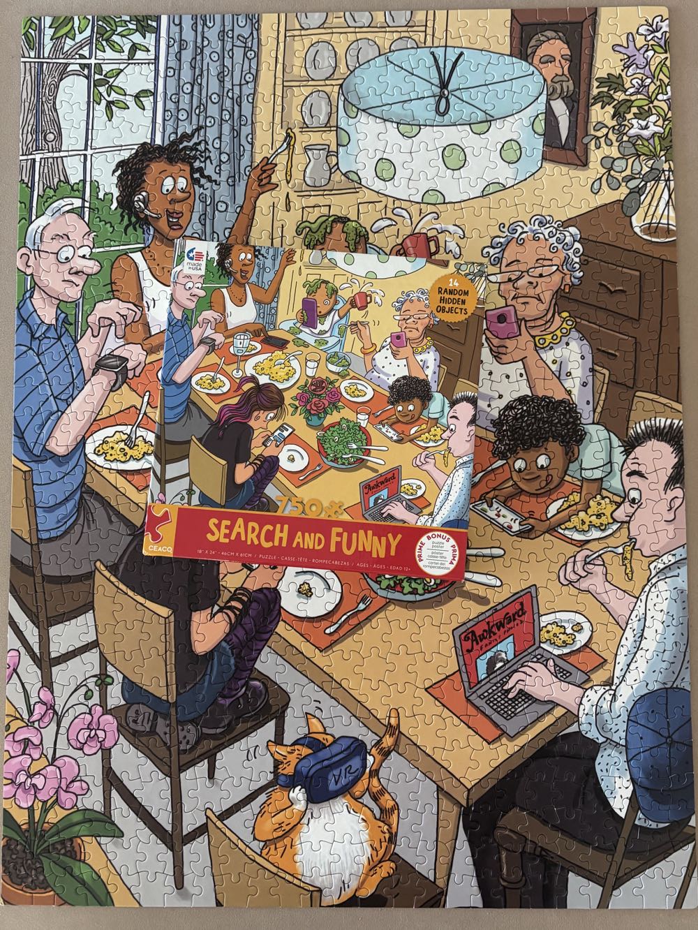 Search And Funny Family Dinner - Ceaco puzzle collectible [Barcode 021081291897] - Main Image 3