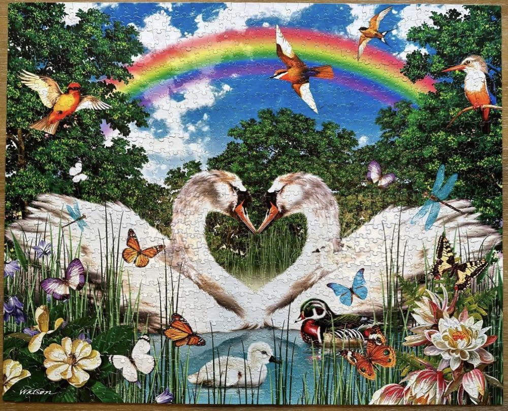 Swan Lake**-605, 4/23/24-TRADED - White Mountain 🇺🇸 puzzle collectible [Barcode 724819251254] - Main Image 2