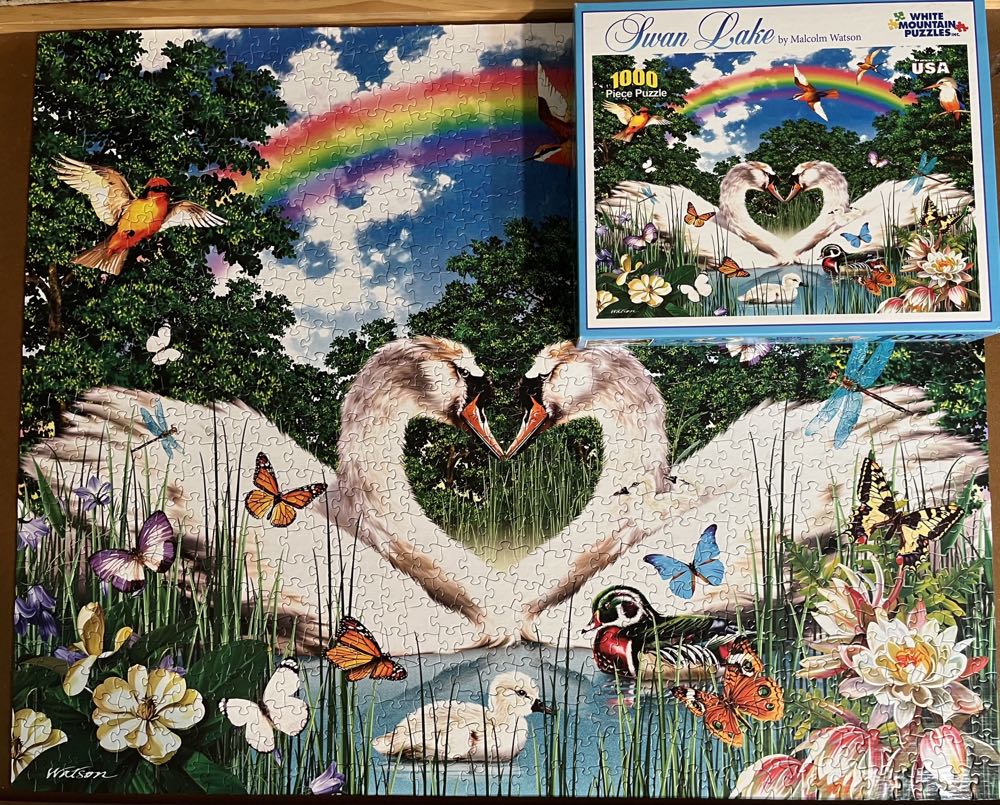 Swan Lake**-605, 4/23/24-TRADED - White Mountain 🇺🇸 puzzle collectible [Barcode 724819251254] - Main Image 3