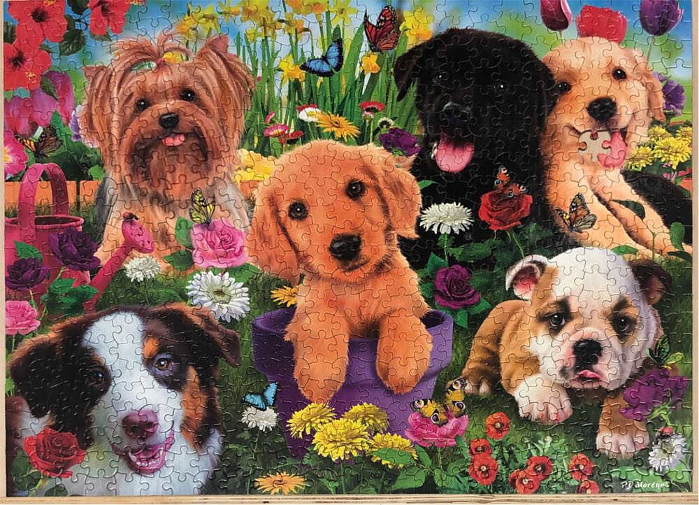 Dogs - Harmony: Garden Dogs - Ceaco puzzle collectible [Barcode 021081232340] - Main Image 3