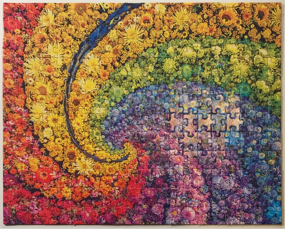 Playing In The Yarn Basket & Rainbow Wall Of Flowers - Cra Z Art puzzle collectible [Barcode 639277217899] - Main Image 3