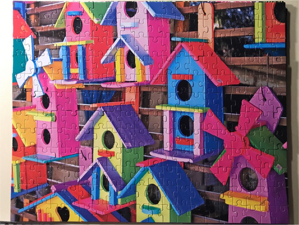 Colorful Birdhouses For Sale & Say it With Birds - CraZArt puzzle collectible [Barcode 639277217899] - Main Image 2