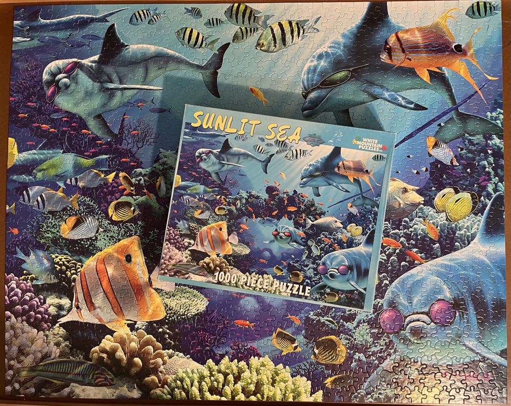 Sunlit Sea-selling  - White Mountain puzzle collectible [Barcode 724819249428] - Main Image 3