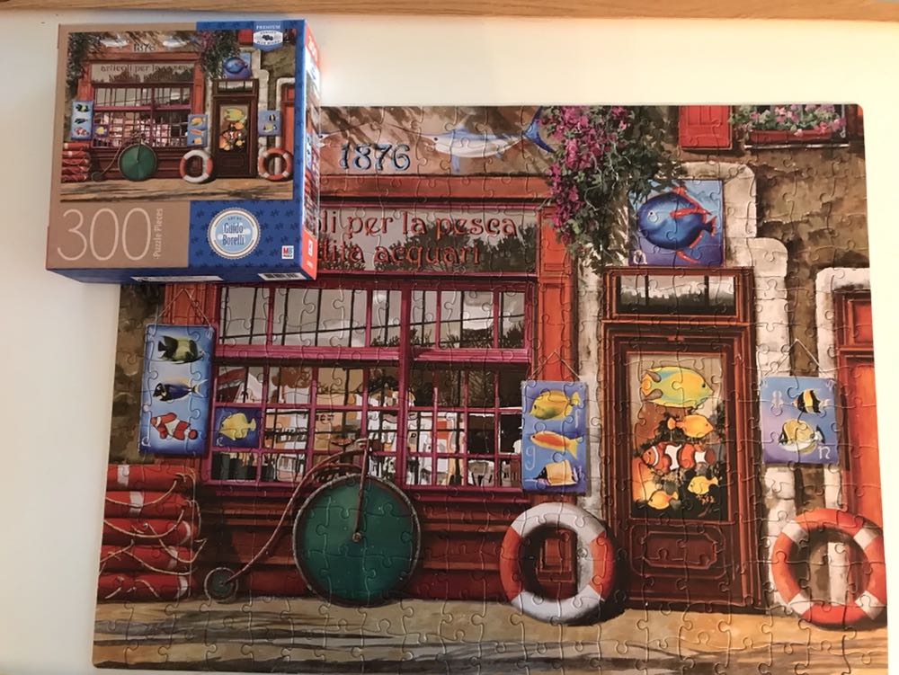 Fish Shop Front - Milton Bradley (MB) puzzle collectible [Barcode 778988265192] - Main Image 2
