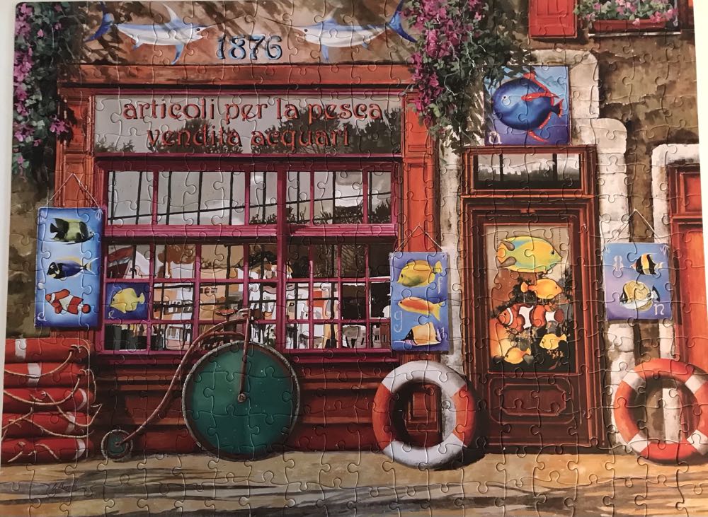 Fish Shop Front - Milton Bradley (MB) puzzle collectible [Barcode 778988265192] - Main Image 3