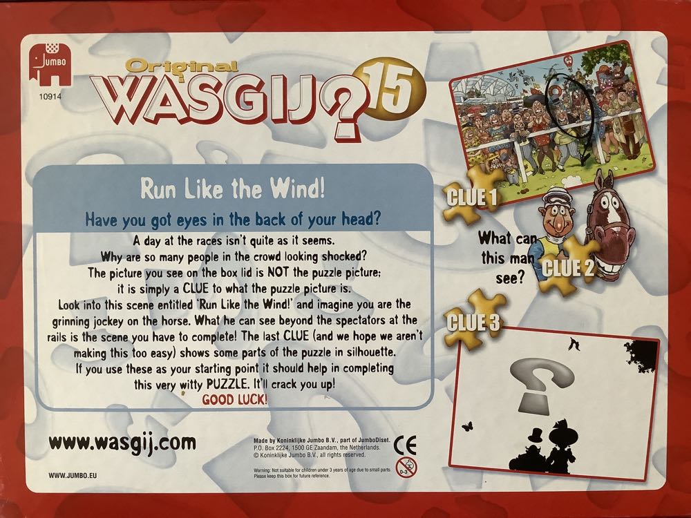 Run Like the Wind - Original 15 - Wasgij Jumbo puzzle collectible [Barcode 8710126109144] - Main Image 2