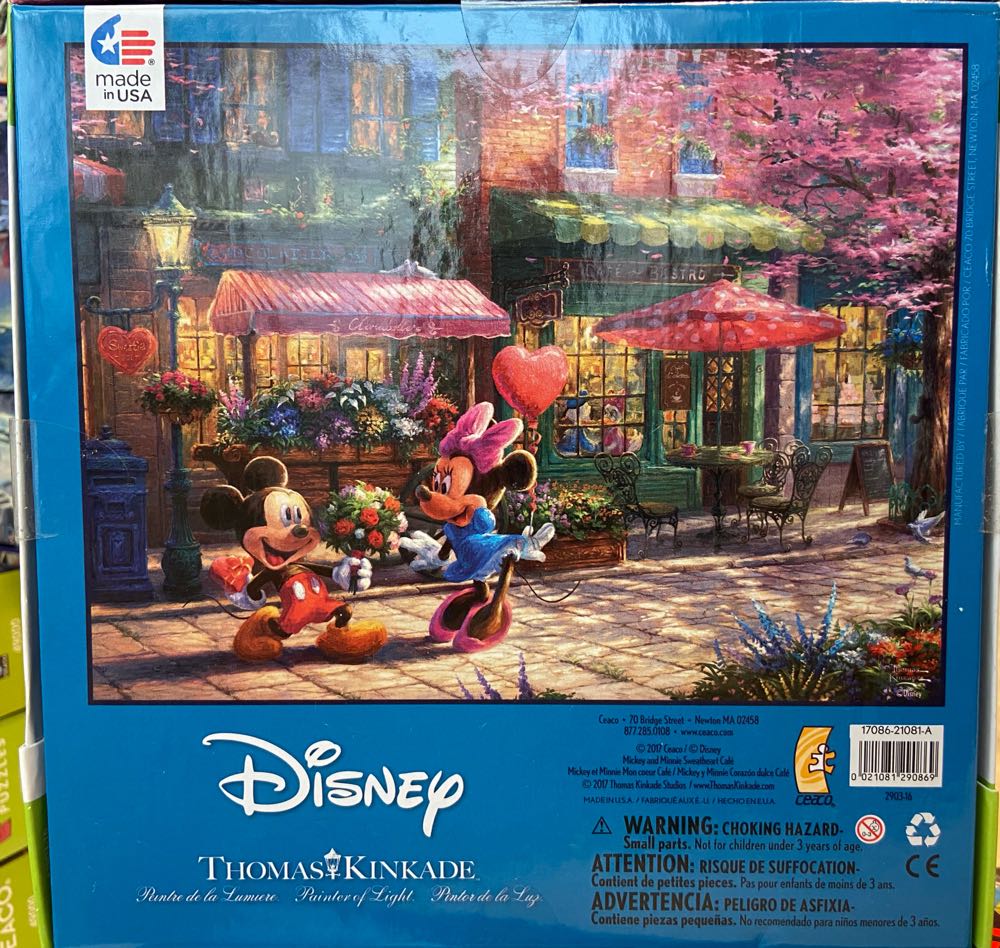 Mickey and Minnie Sweetheart Cafe - Ceaco puzzle collectible [Barcode 021081290869] - Main Image 2