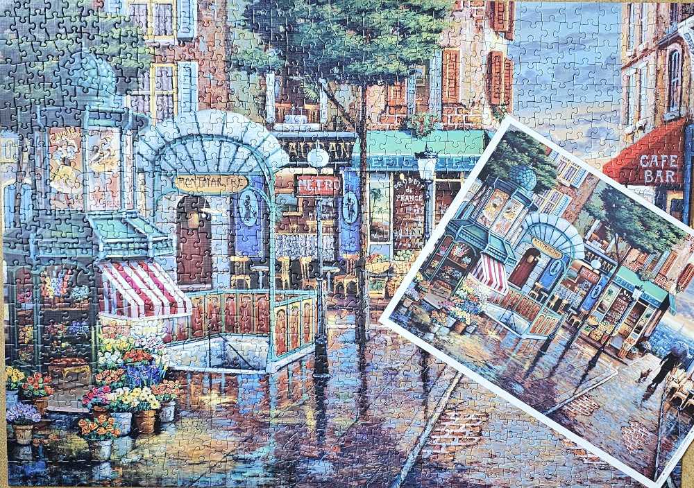Rainy Day Stroll - Cobble Hill puzzle collectible [Barcode 625012803625] - Main Image 3