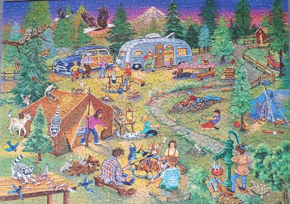 Camping With Grandma And Gramps.(SOLD)  - Bits And Pieces puzzle collectible [Barcode 192949011299] - Main Image 3