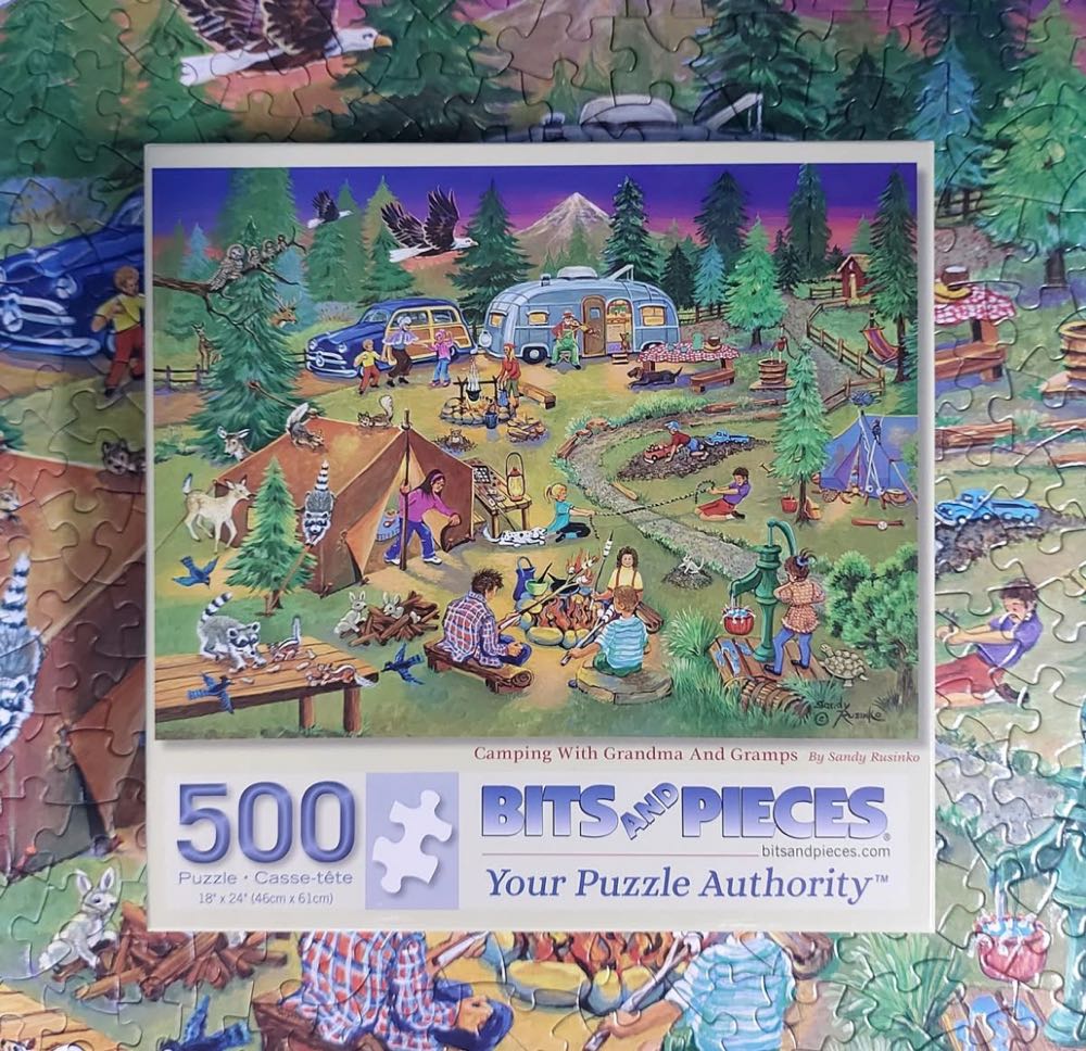 Camping With Grandma And Gramps.(SOLD)  - Bits And Pieces puzzle collectible [Barcode 192949011299] - Main Image 4