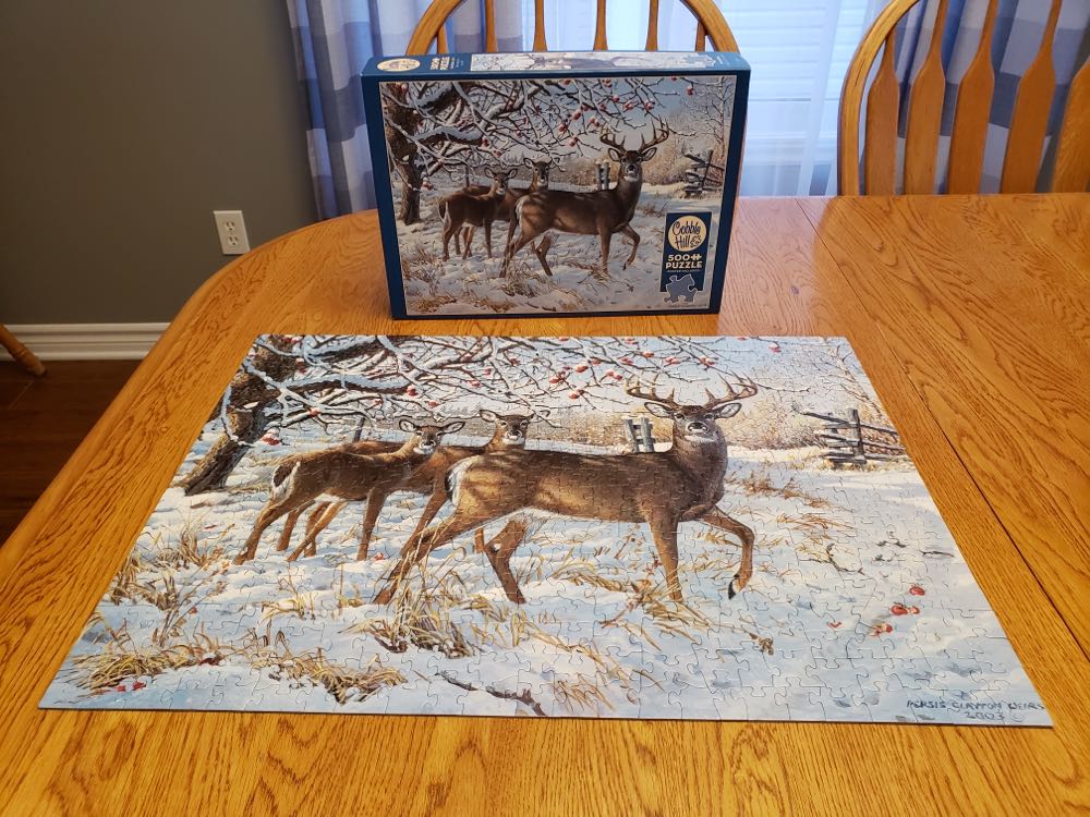 Winter Deer - Cobble Hill puzzle collectible [Barcode 625012850308] - Main Image 2