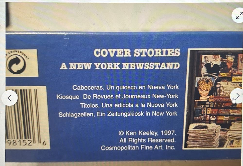 Cover Stories: A New York Newsstand - FX Schmid puzzle collectible [Barcode 099252981526] - Main Image 2