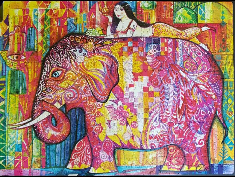 Pink Elephant - Milton Bradley puzzle collectible [Barcode 778988569894] - Main Image 2