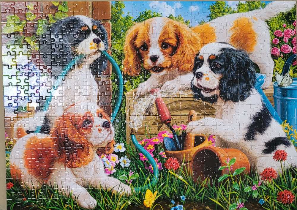 Playful Puppies - Jan Gosling puzzle collectible [Barcode 5052089297968] - Main Image 2