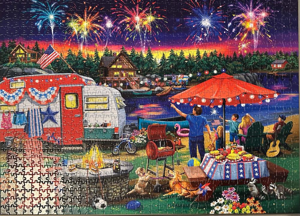 Fourth by the Lake - SOLD - Buffalo puzzle collectible - Main Image 2