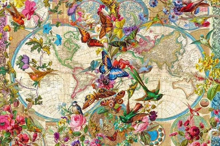 Flora & Fauna World Map - Ravensburger puzzle collectible [Barcode 4005556171170] - Main Image 2