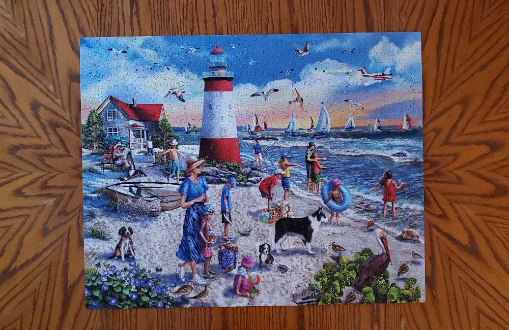 ZZ - Beach Fun (SOLD) - White Mountain Puzzles puzzle collectible [Barcode 724819264612] - Main Image 2