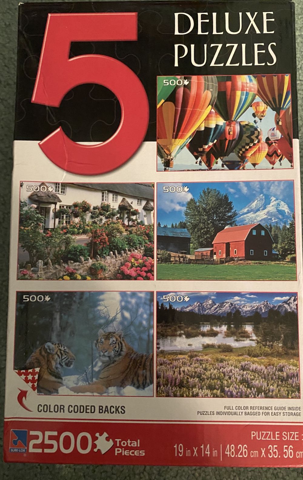 5 Deluxe Puzzles (red box) - Sure Lox puzzle collectible [Barcode 686141588050] - Main Image 1