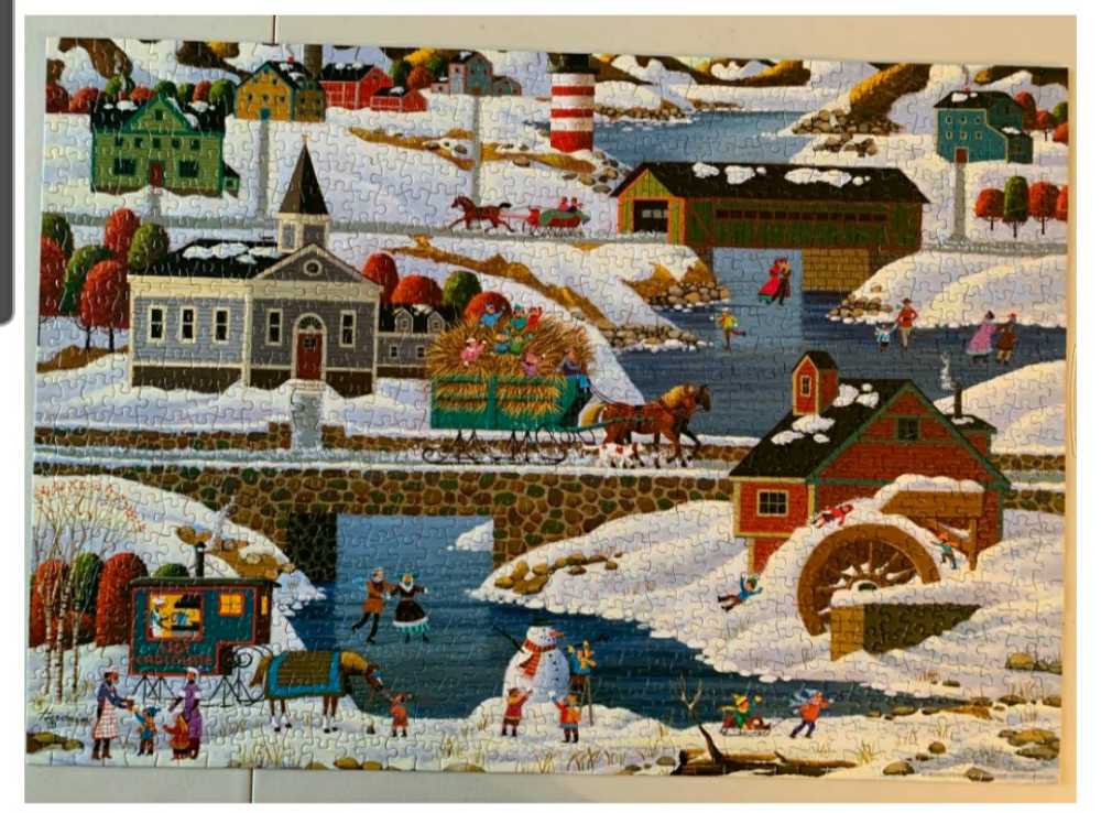 New England Winter - Sure-lox puzzle collectible [Barcode 686141026507] - Main Image 2