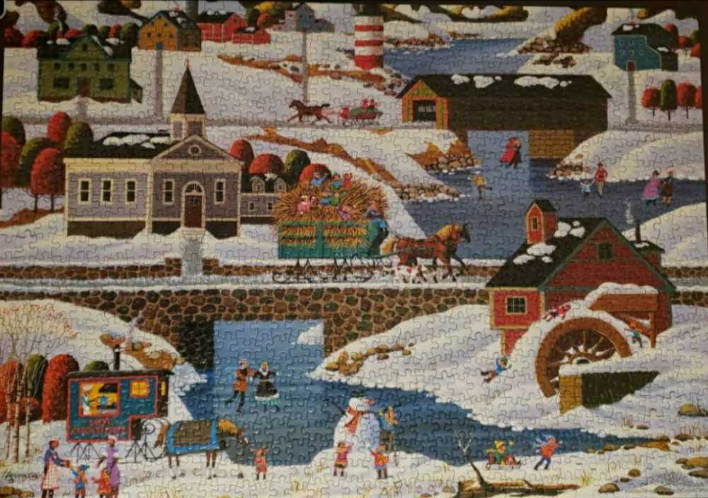 New England Winter - Sure-lox puzzle collectible [Barcode 686141026507] - Main Image 3