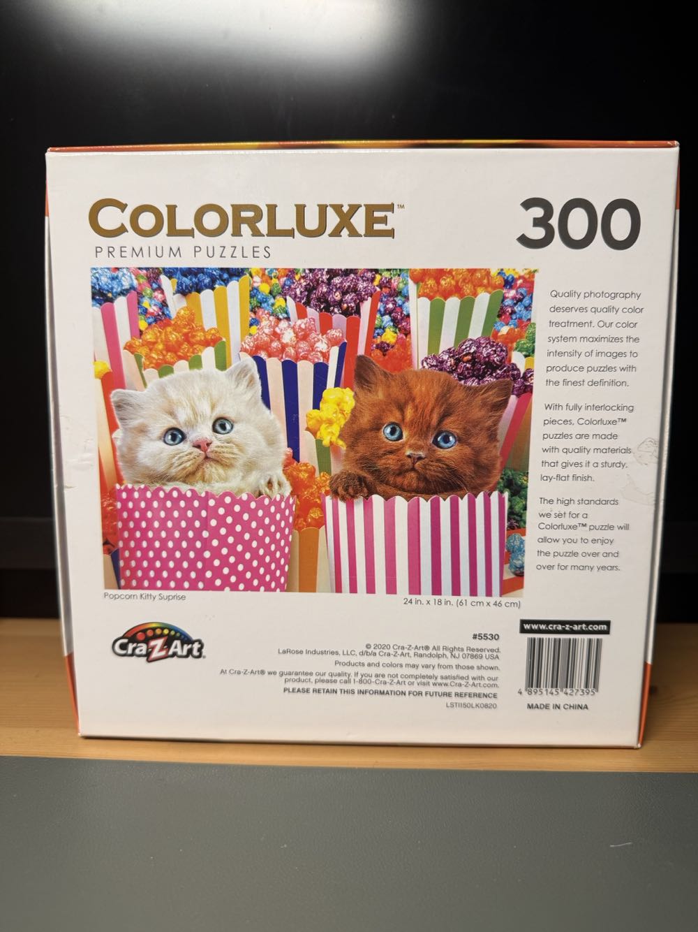 Popcorn Kitty Surprise - CraZArt Dollar Tree puzzle collectible [Barcode 4895145427395] - Main Image 4