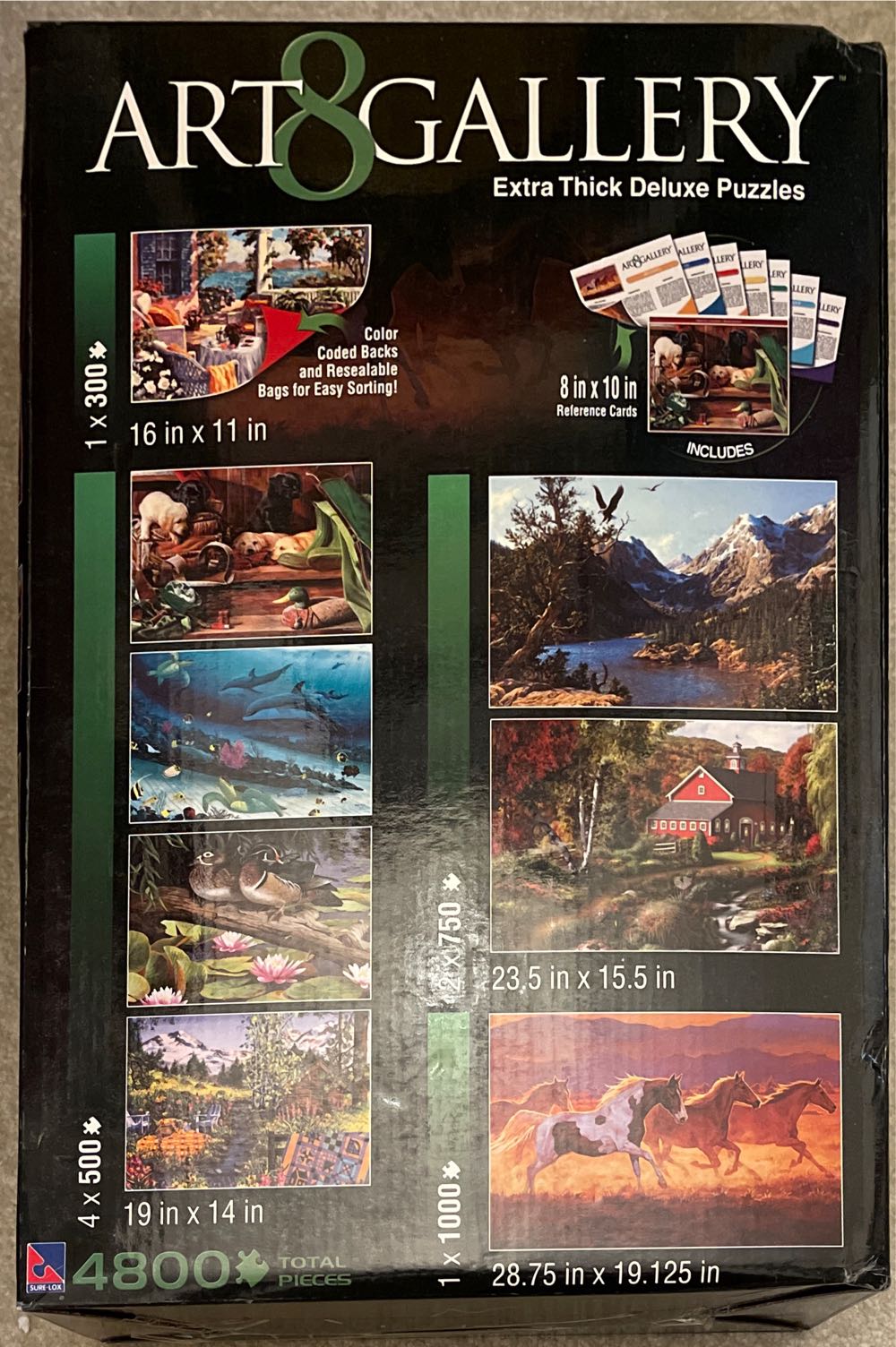Art Gallery 8 Extra Thick Deluxe Puzzles - Sure Lox puzzle collectible [Barcode 686141002600] - Main Image 2