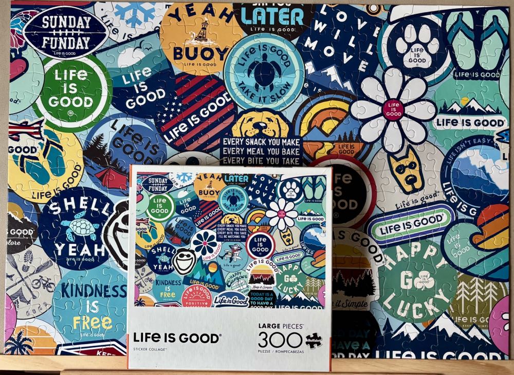 Life Is Good: Sticker Collage- GONE - Buffalo Games puzzle collectible [Barcode 079346221110] - Main Image 2