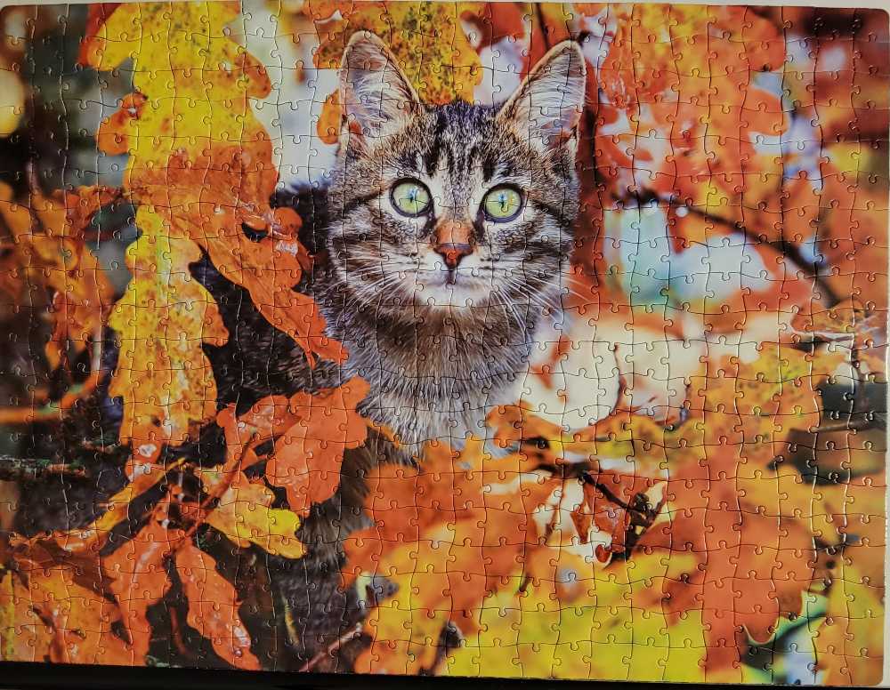 Cat In Autumn Tree - Cardinal puzzle collectible [Barcode 778988266489] - Main Image 2