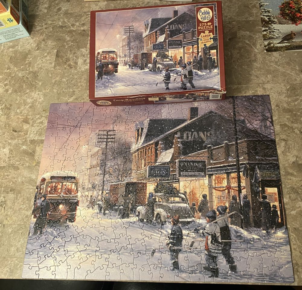 Hockey Night - Cobble Hill puzzle collectible [Barcode 625012880138] - Main Image 2