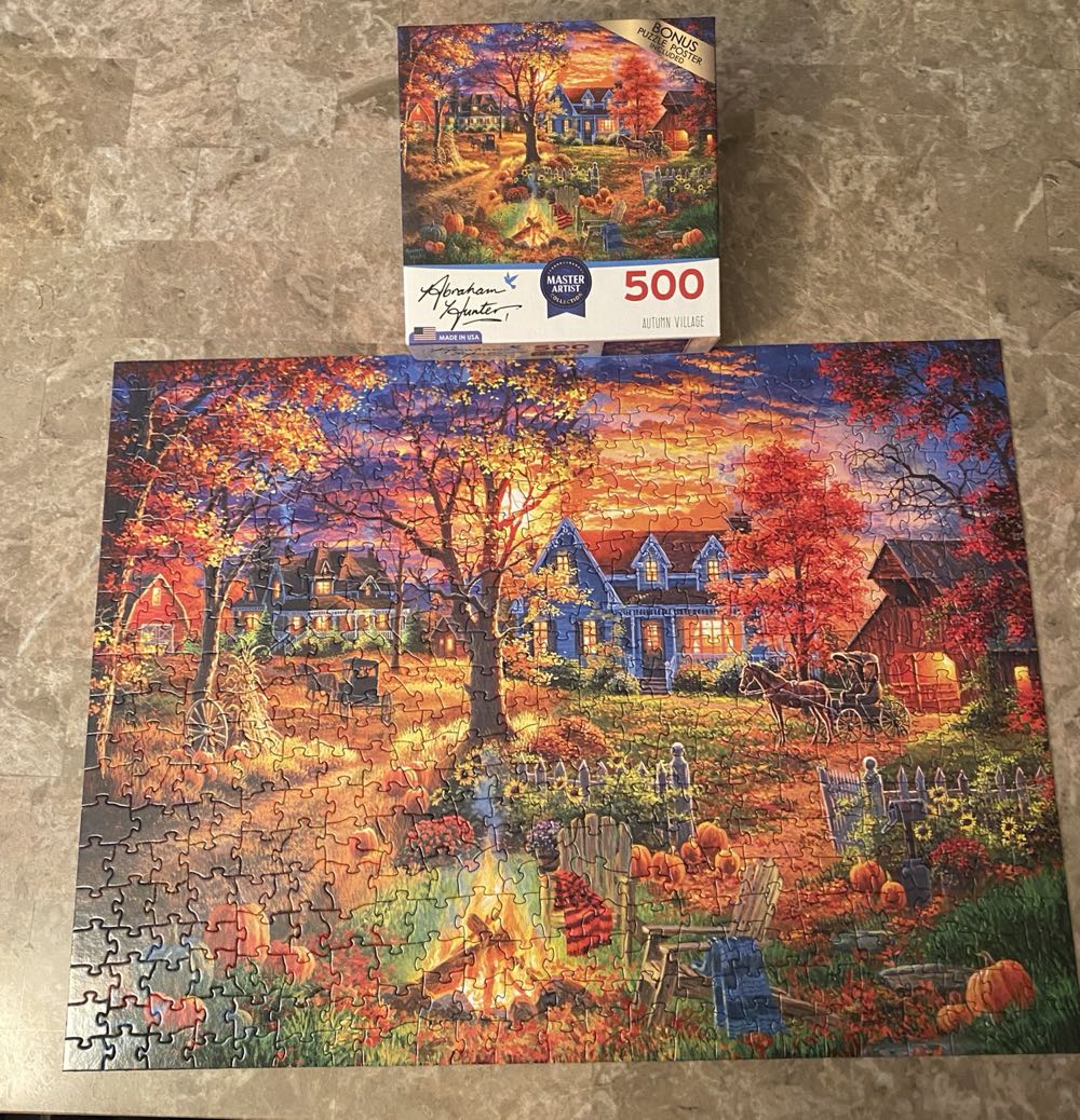 Autumn Village - Rose Art puzzle collectible [Barcode 4895145435338] - Main Image 2