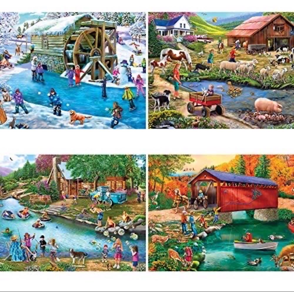 Bits & Pieces: River Escapades 4-in-1 Multi-Pack - Bits & Pieces puzzle collectible [Barcode 192949046963] - Main Image 2