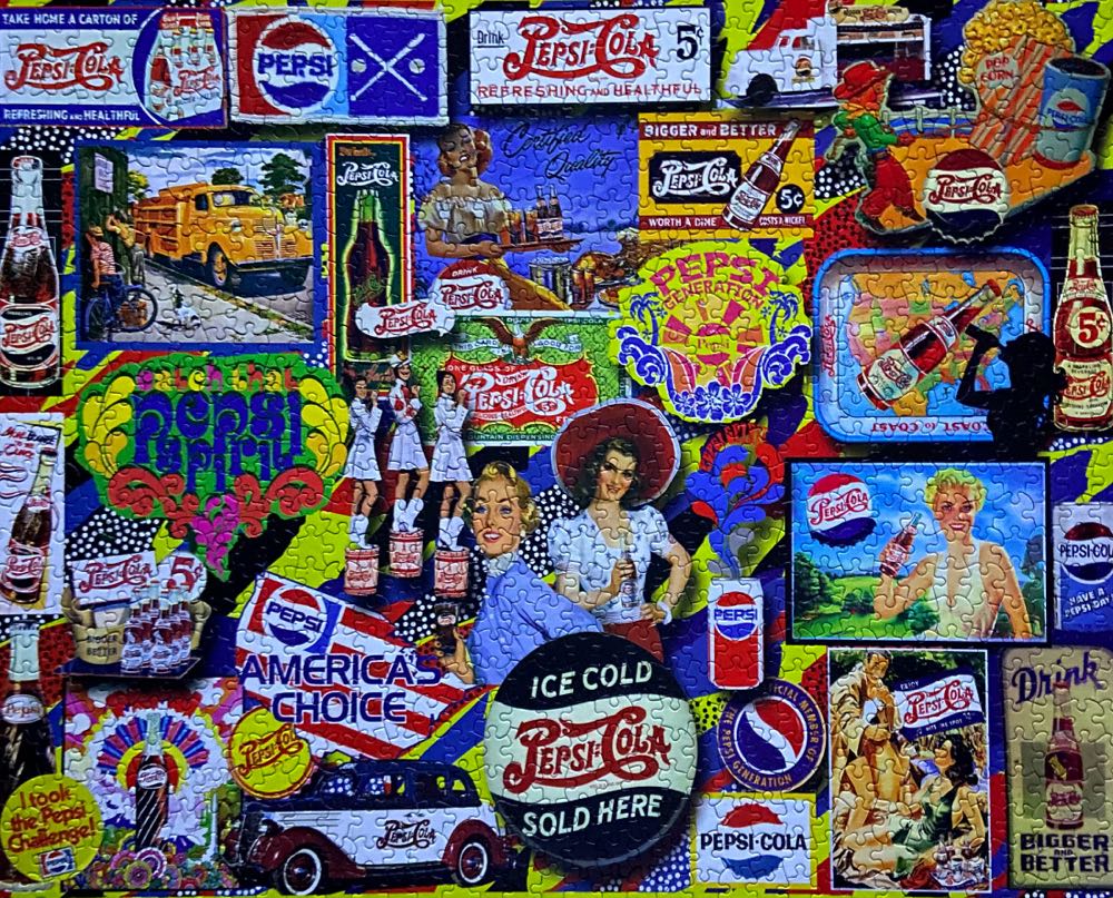 Sold - Vintage Pepsi - White Mountain puzzle collectible - Main Image 2