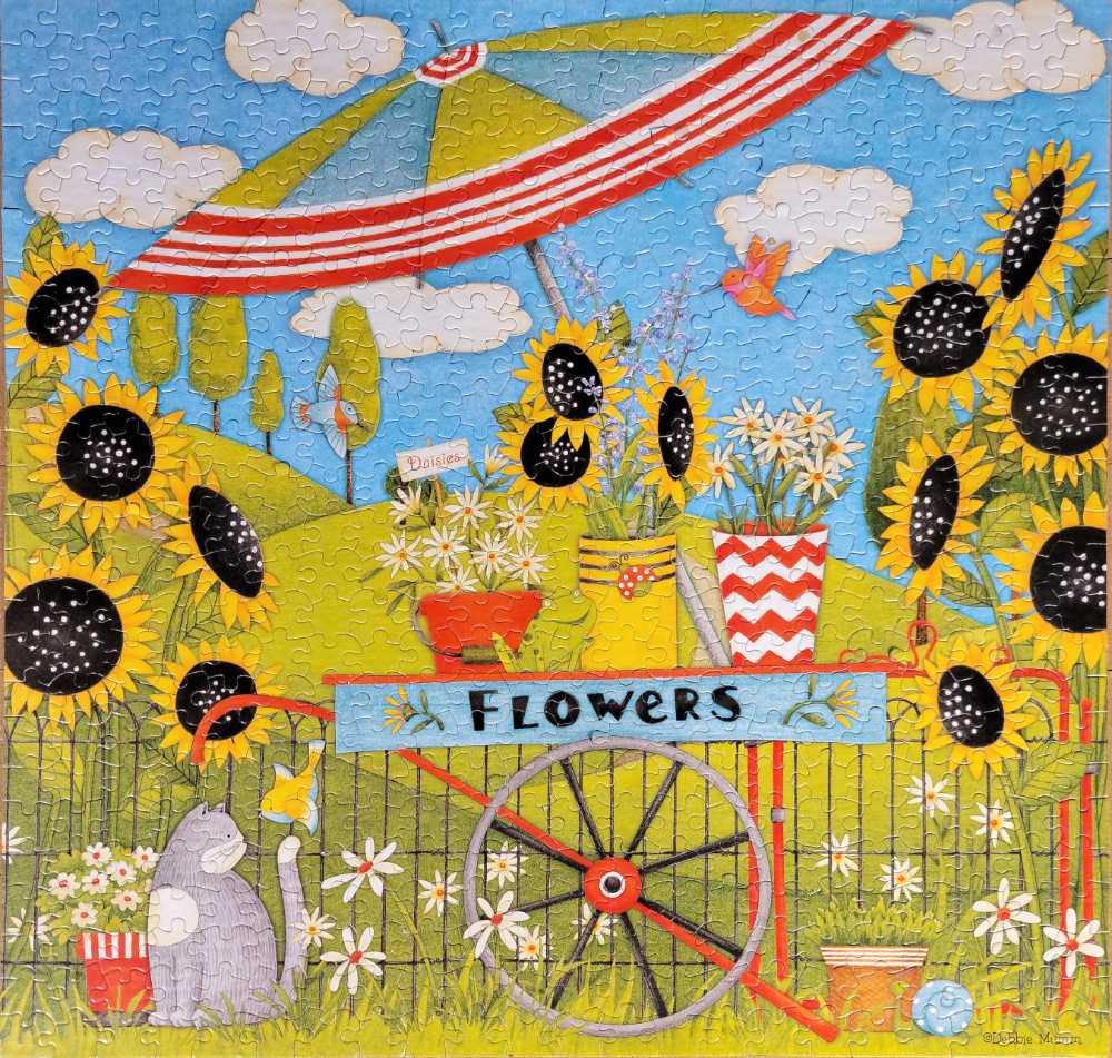 Flower Cart - 2 - Ceaco puzzle collectible [Barcode 021081230148] - Main Image 2