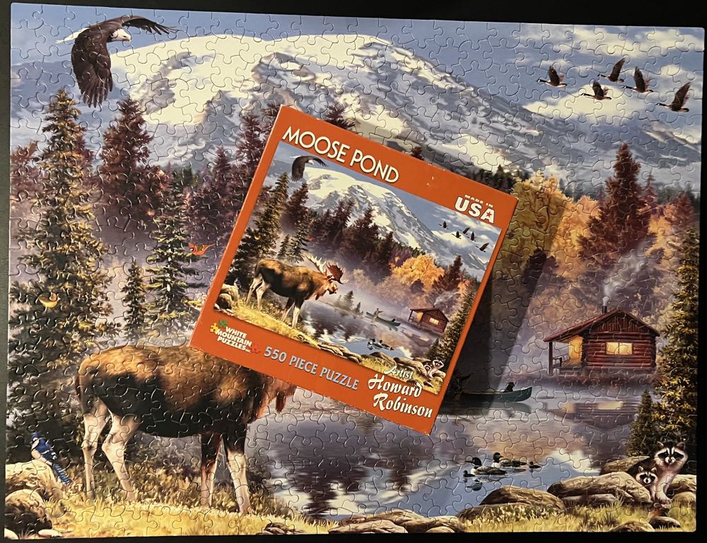 Moose Pond - 1010, 2/7/26 - White Mountain 🏔🇺🇸 puzzle collectible [Barcode 724819250516] - Main Image 4